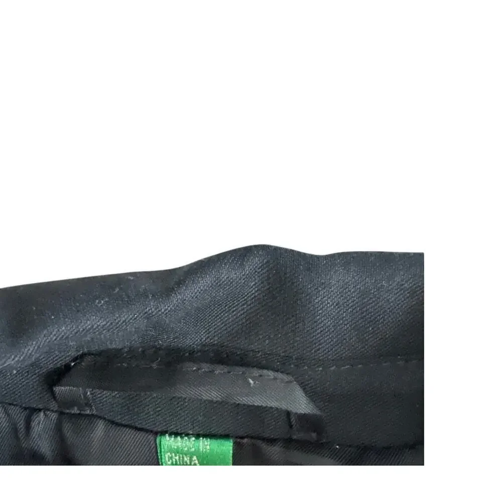 United Colors of Benetton Tailored Blazer Black Minimalist Jacket L